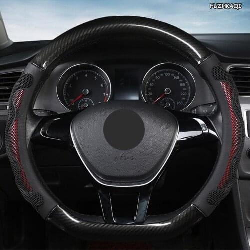 FUZHKAQI Microfiber Leather Car Steering Wheel Cover For Isuzu D Max Trooper Rodeo Mux Ertiga APV Ignis Edition SX4