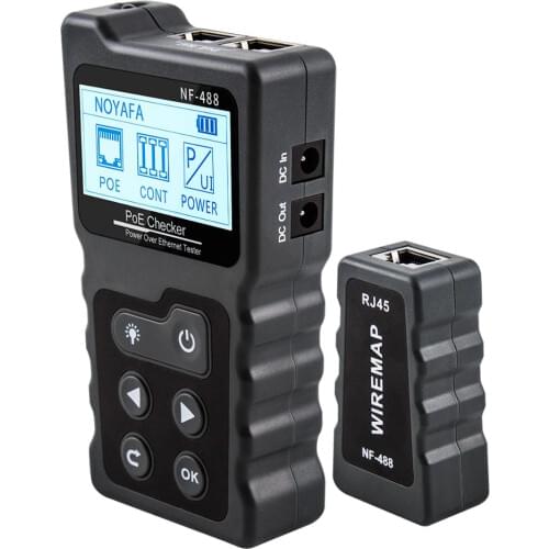 NOYAFA NF-488 Cable Tracker RJ45 Digital Ethernet CAT5 CAT6 LAN Network Cable Tester POE LCD Display Network Tools
