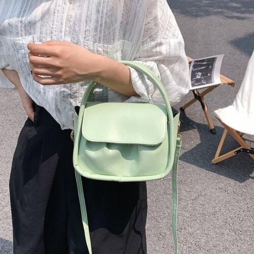 Summer Women Small Shoulder Messenger Bag Solid Color Ladies Purse Handbags Fashion Design Female Pleated Leather Crossbody Bags