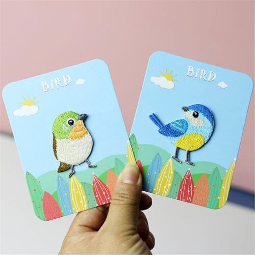 Maxsin 1 Pcs High Quality Animal Embroidered Lovely Small Bird Sticker Garment Accessories Iron On Clothes Patch Decorative DIY