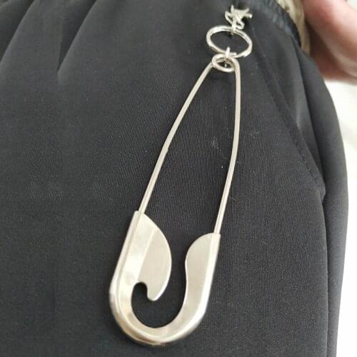 Metal Wallet Belt Chain Rock Punk Trousers Hipster Pant Jean Keychain silver pin Ring Clip Keyring Men Jewelry