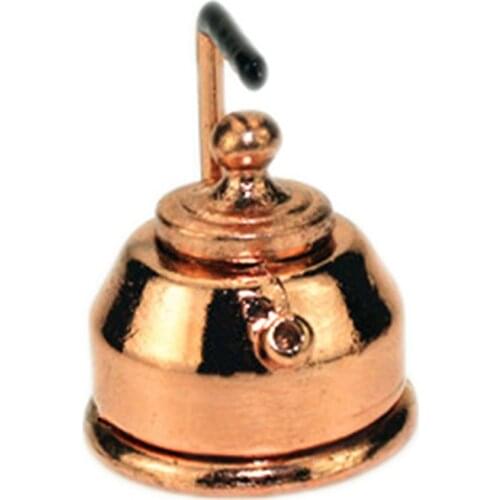 1/12 Dollhouse Mini Model Metal KettleToys Simulation Teapot for Doll House Decoration Miniature Accessories
