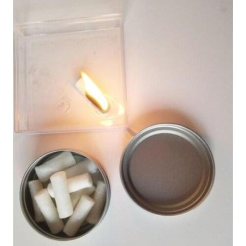 Survival Fire Starting Rope Kit Natural Hemp Fire Starter Wax Survival Waterproof Gear Cord Braided Camping Infused Tinder