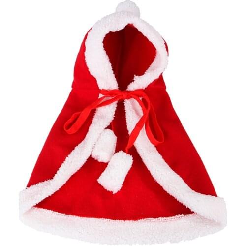 Cloak Pet Cape Pet Christmas Clothes Pet Christmas Costume Pet Cloak Soft Xmas Red Keep Warm Christmas Mad Cat Dog Costume
