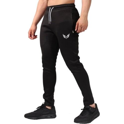 2018 New sweatpants Mens solid workout bodybuilding clothing casual GYMS fitness sweatpants joggers pants skinny trousers