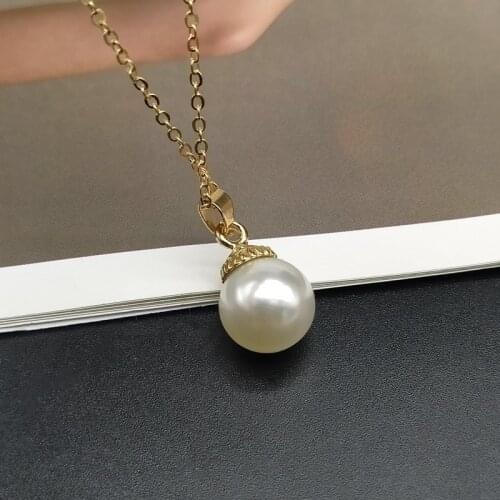 New Fashion Imitation Pearl Necklace Golden Silver Color Pendant Women Choker Necklace Gift For Friend Wedding Party Gift