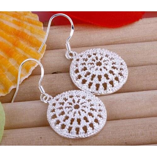 New fashion jewelry round earrings simple round shape Silver color earrings E112 party gifts