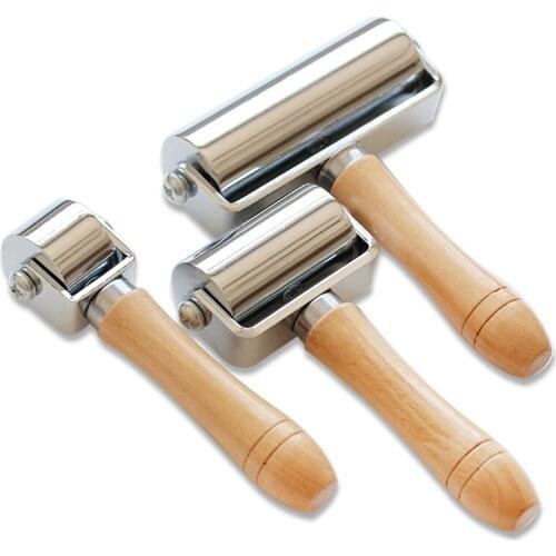 Nonvor DIY Leather Glue Edges Professional Leather Edge Laminating Roller Craft Creaser & Smoother Steel Iron Roller Handmade