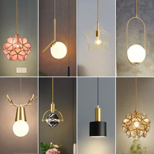 Modern led stone pendant lights deco chambre chandelier kitchen fixtures kitchen dining bar commercial lighting bedroom