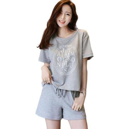 Running Sports Tracksuits Women Summer Casual Short Two Piece Sets Letter Print Cropped Top and Short Pants Suits