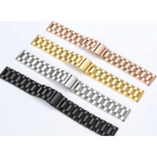 Solid stainless steel flat head flat mouth watch with steel band chain watch accessories watch steel band