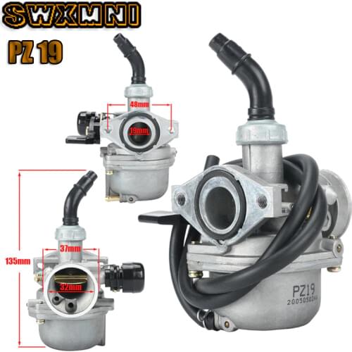 Universal Carburetor PZ19 19mm Carb for 50 70 90 110 125cc ATV Quad 4 Wheeler Dirt Bike Motorbike Motorcycle Carburetors