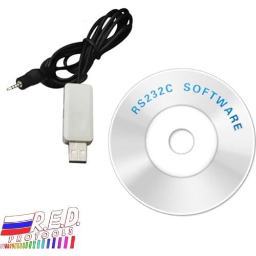 USB Cable with 2.5mm Diameter Jack and RS232 CD Software
