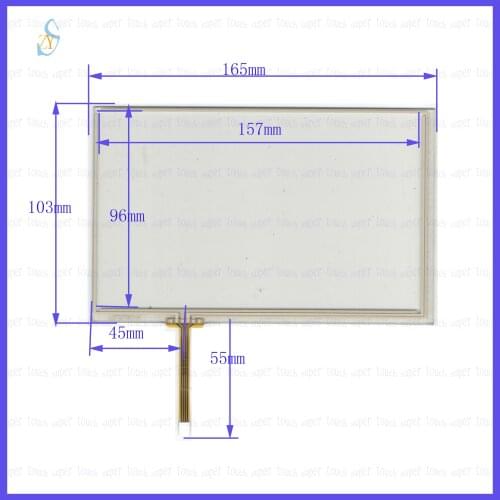 ZhiYuSun LST07001 NEW 7inch 164mm*103mm 4 wire Universal LCD Touch Screen Panel Digitizer CAR GPS