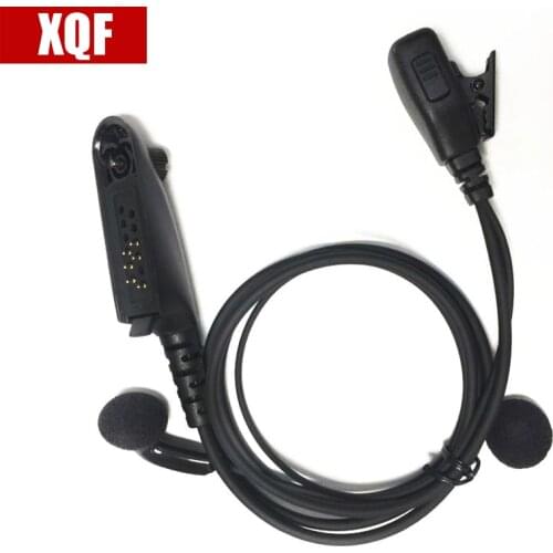 XQF 10PCS MIC Earpiece for Motorola Radio HT750 HT1250 GP328 GP329 GP340 GP380 MTX850 PRO5150 Black
