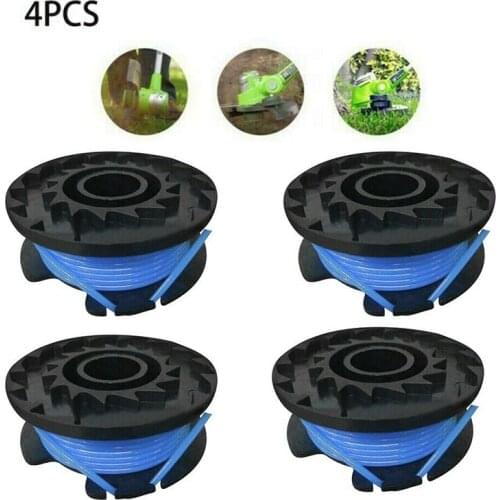 4 X Replacement Trimmer Spool & Line Strimmer For 20, 24 And 40v String Trimmers For All GreenWorks Single line string trimmers