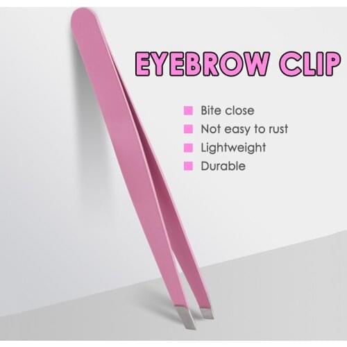 4 Types Easy To Use Stainless Steel Eyebrow Tweezer Slanted Puller Eyebrow Clip Hair Removal Makeup Tool