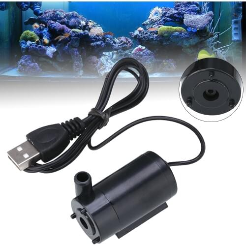 Mini Submersible Water Pump 5V USB 1M Cable Powered Mute Micro Fountain Pump For Fish Tanks Aquarium Garden Watering