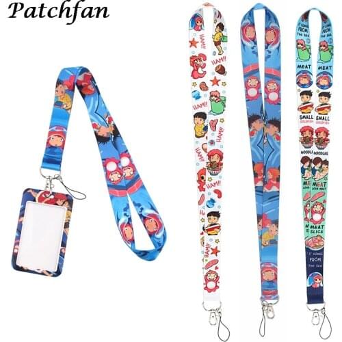 AD401 Patchfan Cartoon Lanyard Keychain keys Badge ID Mobile Phone Rope Kids Gifts Lanyard With Card Holder Cover