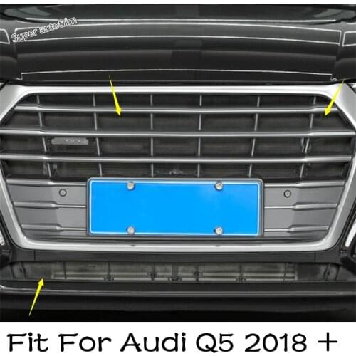 Lapetus Accessories Exterior Front Grille Insect Screening Mesh Insert Net Cover Trim Fit For Audi Q5 2018 2019 2020 2021