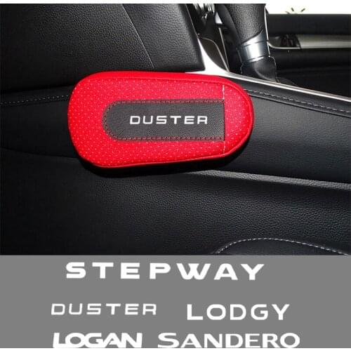 Car soft leather leg pads knee pads seat support elbow support For Dacia Dokker Duster Lodgy Logan Spring Car Accessories