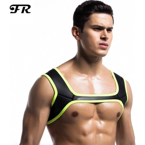FR Mens Neoprene Harness Chest Shoulder Supports Braces Protective Gear Fitness