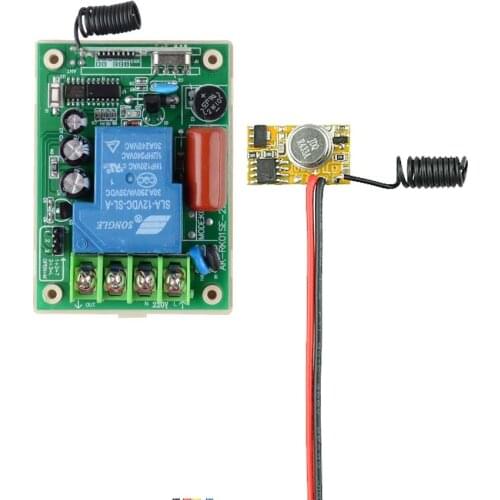 AC 220V 30A Relay Wireless Remote Switch Micro Transmitter Power ON Transmitting Signal DC3V-12V RF Alarm System Relay Switch TX