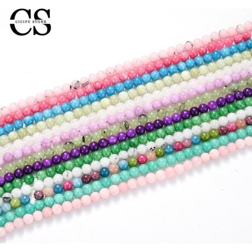 Natural Stone Beads Moonstone Jades Morgan Agates Beads for Jewelry Making DIY Bracelet Charms Accessories 4/6/8/10/12 mm