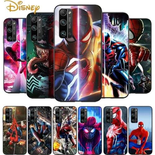 Marvel Spiderman Art for Huawei Honor V30 20 Pro X10 9S 9A 9C 9X 8X 10 9 Lite 8 7 Pro Silicone Soft Black Phone Case