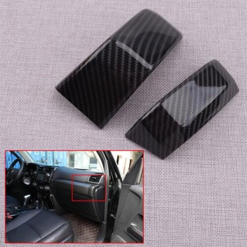 CITALL 2Pcs Car Co-pilot Dashboard Strip Cover Trim Fit for Toyota 4Runner 2010-2016 2017 2018 2019 2020 Carbon Fiber Style LHD