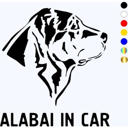 CK20422# Die-cut Vinyl Decal Alabai in Car Car Sticker Waterproof Auto Decors on Car Body Bumper Rear Window