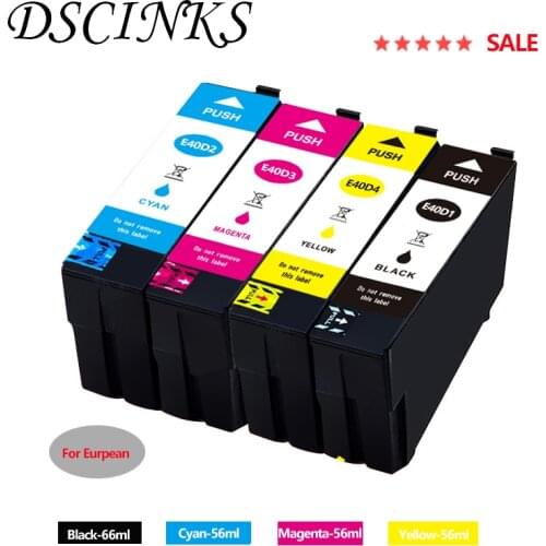Europe E40D1 E40D2 E40D3 E40D4 compatible ink cartridge with BK 66ML C M Y 56ML pigment ink for Epson SureColor T3100 T5100