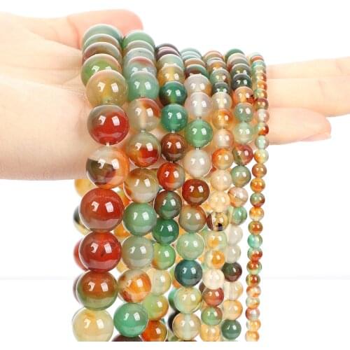 Smooth Peacock Agates Onyx Natural Stone Beads Round Loose Beads For Jewelry Making DIY Bracelet Charm Accessories 4/6/8/10/12mm