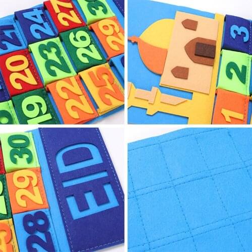 Eid Countdown Calendar Felt Desktop Create Celebration Ramadan Unique Calendar Party Supplies