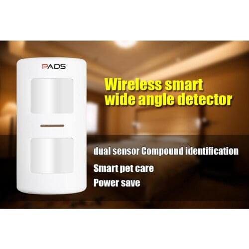 Dual-Head Infrared Detector PIR Sensor 315M/433MHz For GSM PSTN Home Security Alarm System