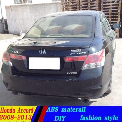 Use for honda accord spoiler 2008-2013 accord lip spoiler High Quality ABS Material Car Rear Wing Primer Color Rear spoiler