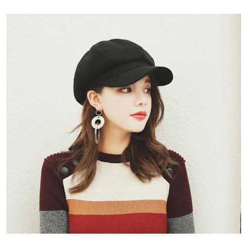 Classic Women Beret Hat Warm French Fluffy Beanie Solid Autumn Winter Warm Beret Hat Female Cap