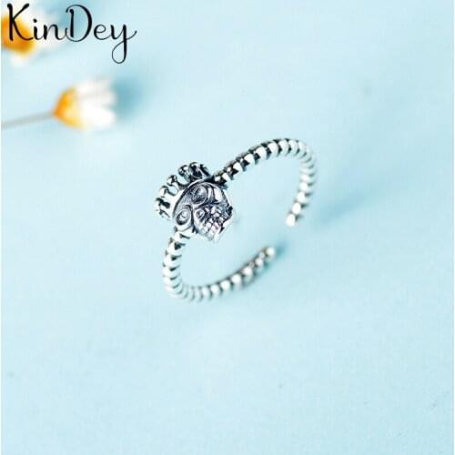 Summer Bohemian Ethnic Skull Ring For Women Female Fashion Finger Rings Korean Rings Girl Party Gift Gothic Jewelry