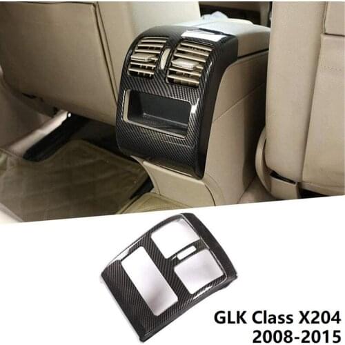 For Mercedes-Benz GLK X204 200 260 300 350 360 2008-15 Rear Row Air Conditioning Vent AC Outlet Cover Carbon Fiber Style