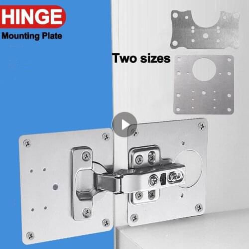 Hinge Repair Plate Set Cabinet Practical Rust Resistant Stainless Steel Furniture Cupboard Hinge Repair Mount Door Drawer Window