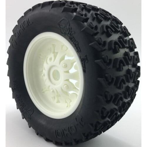 Original Axial 1/8 Racing Truggy white Flower Wheel Tire set HPI SAVAGE XL FLUX T8TE 1pc