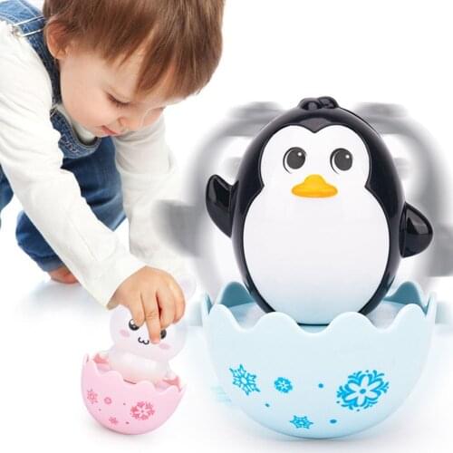 Plastic Cartoon Shape Rattle Toys Baby Newborn Teether Education Hand Bell Cute Cartoon Tumbler for Kids Gift