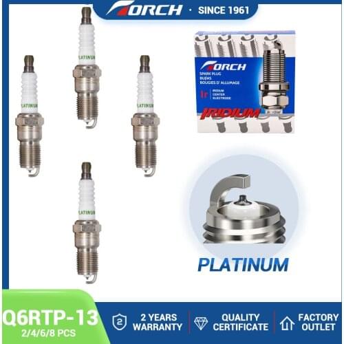 Platinum Spark Plugs for FORD C-MAX FOCUS II GALAXY MONDEO III MONDEO IV S-MAX Etc. Q6RTP13 9S7E-12405-AA 9S7E12405AA