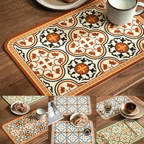 Coaster Reusable Heat Insulation Faux Leather Kitchen Decoration Coffee Pad for Restaurants