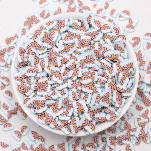 100g/Lot Bright Colors Rainbow Polymer Clay Slices Soft Pottery Sprinkles for Slime Decoration DIY Crafts