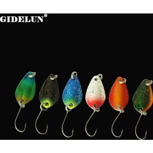 Wholesale fishing lure spoon artificial bait 2.5cm/2g 2cm/1g 60pcs fishing spoon trout lure pesca fishing tackle