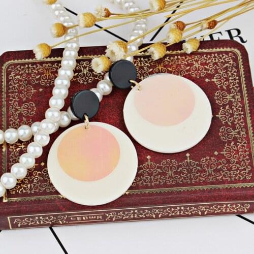 Romantic jewelry earrings female elegant round multi-color metal earrings girl gift earrings accessories new explosion models