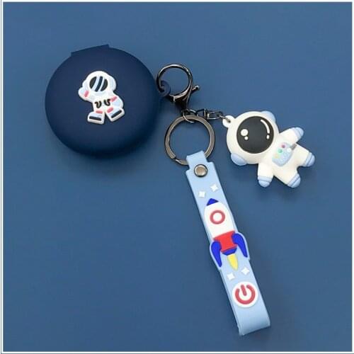 Cute Astranout With Keyring Earphone Case For OPPO ENCO W31 Earphone Cover For OPPO ENCO W31