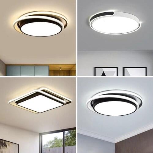 Nordic creative geometric round living room LED modern lamps bedroom household Wuji dimming childrens room ceiling lamp