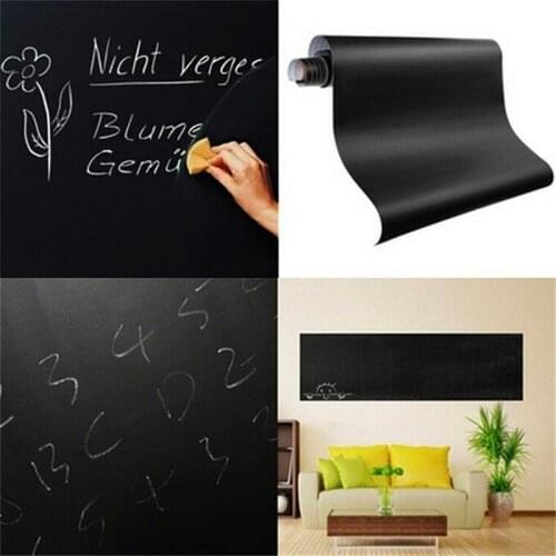 1 pcs Foldable Removable Blackboard Wall Stickers Self Adhesive Paper School Learning Office Notice Chalkboard 45*200CM